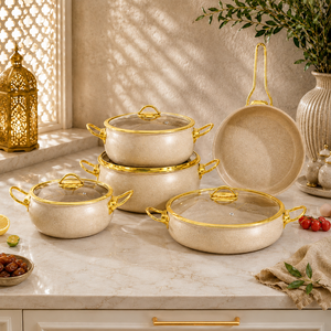 Set di Pentole <span class=keywords><strong>in</strong></span> <span class=keywords><strong>Acciaio</strong></span> <span class=keywords><strong>Inox</strong></span> da 12 Pezzi con Coperchi <span class=keywords><strong>in</strong></span> Vetro, Utensili da Cucina Antiaderenti, Pentole e <span class=keywords><strong>Padelle</strong></span> per Cottura a Induzione - Product Image 6
