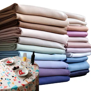 Fabrika Round Minimatt baskı kumaş yuvarlak masa örtüleri için % 100 Polyester geniş genişlik