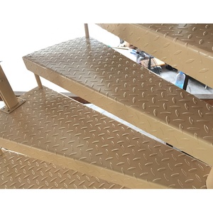 Cầu Thang Sắt Rèn Các Bậc Thang Không Trượt Cong Cầu Thang Tùy Chỉnh Ngoài Trời Trung Tâm Cột Xoắn Ốc Cầu Thang Mái Rust Proof - Product Image 2