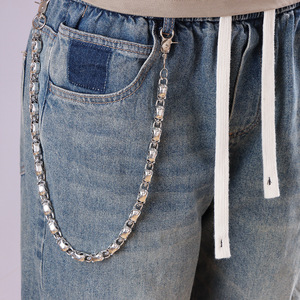 Chaîne de taille squelette en alliage de zinc à double anneau, style hip-hop, pour jeans et usage quotidien - Product Image 4