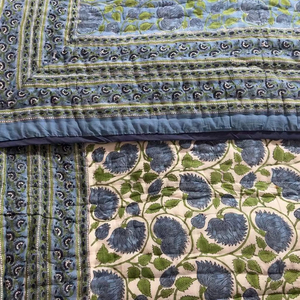 Edredones Kantha étnicos Vintage hechos a mano de lujo de fabricante indio edredón Kantha de algodón cosido a mano edredones de retazos para el hogar - Product Image 1