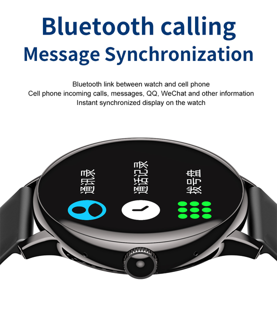 For Btalk 3 PRO CY500 Touch Screen Fitness Smartwatch Heart Rate Tracker IP68 Waterproof Alloy Case Magnetic Charging