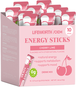 Lifeworth健身前补水电解质能量饮料 & 天然绿茶咖啡因 - Product Image 1