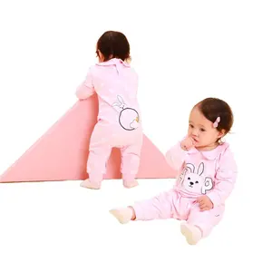 Petelulu work cleanly rabbit foam embroidery kids garments overalls for children baby overall