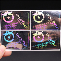 Étiquettes holographiques transparentes personnalisées au laser, autocollants holographiques transparents, autocollants holographiques de sécurité pour cartes