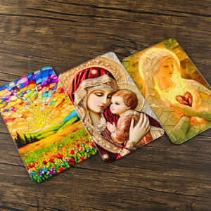 من المصنع بيع بالجملة هدايا إبداعية طباعة ملونة كريستال رسم زجاجي كريستال جميل - Product Image 3