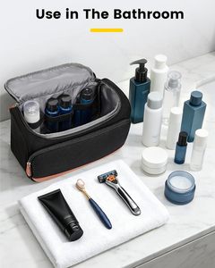 Zipper Closure Water Resistant Portable Canvas <b>Toiletry</b> <b>Bag</b> for <b>Men</b> - Product Image 3