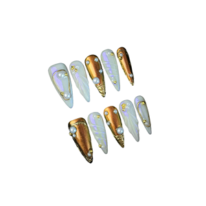 <span class=keywords><strong>Ongles</strong></span> à presser en acrylique de luxe personnalisés en gros <span class=keywords><strong>avec</strong></span> colle, motif Océan, faible MOQ, production rapide en 72H, échantillon gratuit - Product Image 3