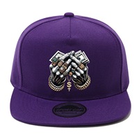 Casquette Snapback à 5 panneaux personnalisée, unisexe, à visière plate, style hip-hop, en polyester, streetwear