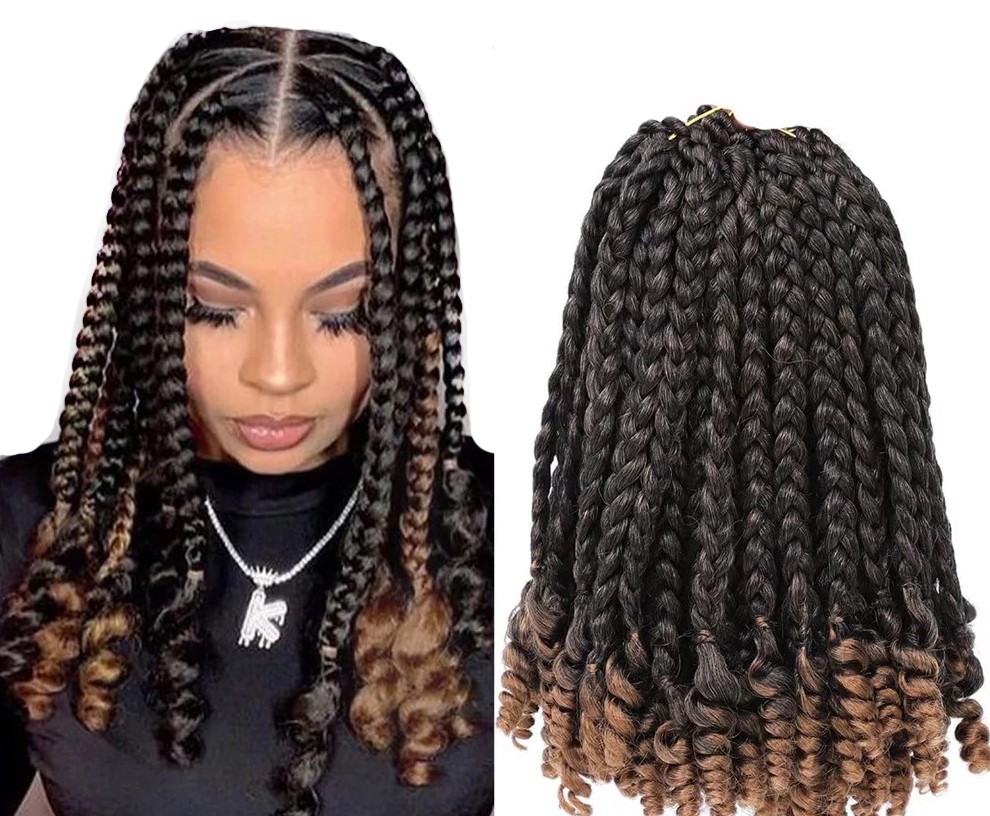 Tresses de déesse violette Extensions de cheveux au crochet en gros