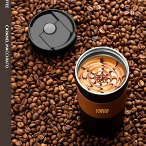 แก้วกาแฟแบบพกพา ขนาด 530 มล. ผลิตจากสแตนเลสสตีลสองชั้น เก็บความร้อน-เย็น พร้อมฝาปิด เหมาะสำหรับการเดินทางและตั้งแคมป์ - Product Image 5