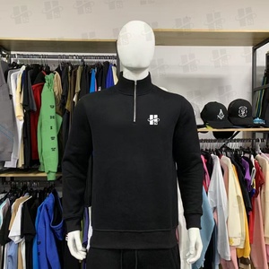 All'ingrosso felpa personalizzata con stampa mezza Zip felpe da uomo felpa da Golf maglia 1/4 quarto con Zip Pullover con colletto rialzato - Product Image 2