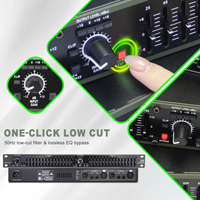 Égaliseur graphique professionnel double 15 bandes 1U pour montage en rack, filtre stéréo EQ Constant-Q, coupure basse 50Hz, XLR équilibré