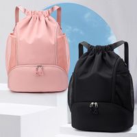 Sac à dos Oxford imperméable avec cordon de serrage, grande capacité, pour le sport et la randonnée, sac de basketball avec compartiment à chaussures, en stock