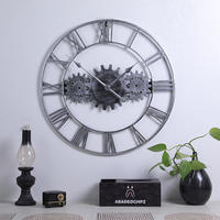 Meistverkaufte Wanduhr Kreative Vintage Antike Mechanische Bewegliche Zahnrad-Wanduhr als Heimdekoration