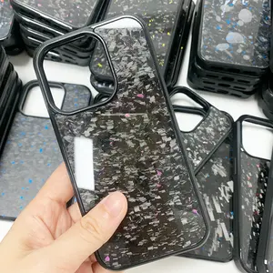 Di alta qualità OEM lucido blu rosso viola in fibra di carbonio cassa del telefono per il nuovo lusso iphone 15 casi all'ingrosso