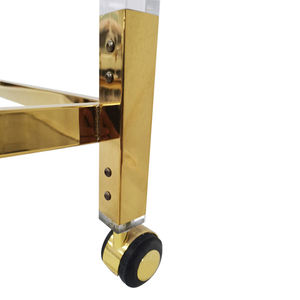 <span class=keywords><strong>Chariot</strong></span> <span class=keywords><strong>de</strong></span> bar en acrylique transparent en gros d'usine avec plateau en verre et connecteur en acier inoxydable Lucite Trolley pour bar hôtel - Product Image 6