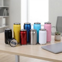 Mug de voyage isotherme à double paroi en acier inoxydable 304, design Coca-Cola, portable pour l'extérieur et l'intérieur de la voiture, idéal pour l'export.