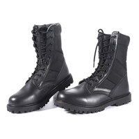 Bottes de cérémonie tactiques Cuir de qualité Doublure en maille respirante Fermeture Semelle extérieure en caoutchouc-pour l'été et l'hiver