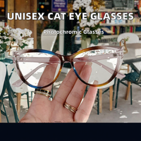 Lunettes de vue unisexes Everglint Optical, monture œil de chat, diamant solide, photochromiques, anti-lumière bleue, personnalisables