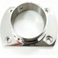 Support de balustrade de balcon en acier inoxydable satiné antirouille avec plaque de base ronde et bride de tuyau polie
