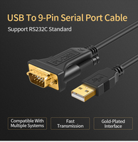 CableCreation - Cable Serial USB RS232 con Chip Prolific PL2303, Material de PVC, Adaptador Macho DB9 para Windows 11/10, PLC, CNC, POS, Cámara