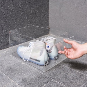 De acrílico transparente de la caja de zapatos con tapa en familia - Product Image 3