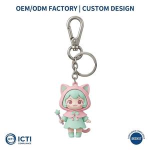 Porte-clés Anime en PVC Écologique, Durable et Imperméable, Conception Personnalisée avec Figurine Mascotte 3D pour Breloques de Sac à Dos Scolaire - Product Image 4