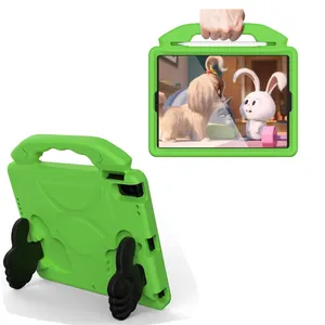 Popular thumb up stand EVA case for 9th iPad 10.2 kids safety fall resistant cover shell