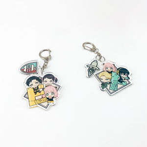 Vente en gros Nouveau Porte-clés en acrylique imprimé UV SPY FAMILY, Pendentif mignon pour sac à dos, Design de dessin animé, Souvenir tendance - Product Image 3