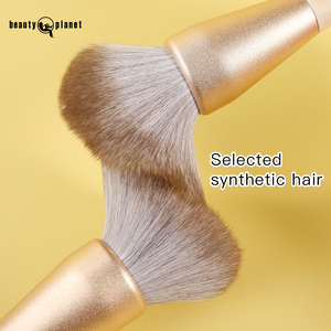 <span class=keywords><strong>Pinceau</strong></span> à poudre libre de haute qualité Beauty Planet, tête unique grande taille, poils synthétiques doux, outils cosmétiques, vente en gros, doré - Product Image 3
