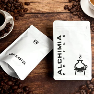 Sachets d'emballage blancs personnalisés avec impression numérique pour l'emballage de grains et de poudre de café - Product Image 3