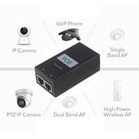 Power Over Ethernet injektor Poe 60W Poe 48V Adapter IEEE 802.3bt untuk kamera IP ponsel AP dan lainnya