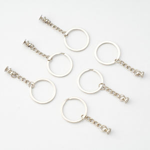 Commercio all'ingrosso 30mm argento metallo moschettone portachiavi parti portachiavi portachiavi catena Modulare anello di salto connettore gioielli risultati componenti - Product Image 4