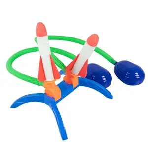 柔软的夏季户外运动游戏3彩色Eva泡沫弹射器脚空气动力飞行火箭踏板踩踏发射器儿童玩具