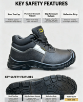 Nouvelles chaussures de sécurité à embout d'acier de la marque DUNGU 2026 à prix avantageux pour le travail industriel, bottes de sécurité pour hommes, chantier de construction