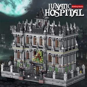 Panlos 613002 MOC Lunatic Asylum Hopstial iluminación Villa modelo montaje ladrillo DIY juguetes arquitectura juegos de bloques de construcción - Product Image 2
