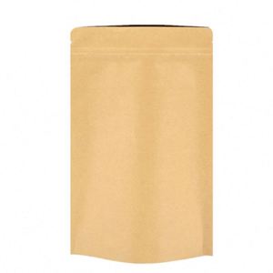 Sachets Kraft Personnalisés en Gros avec Fermeture Éclair, Sachets Alimentaires en Papier et Feuille d'Aluminium 15x21cm, Pack Promotionnel - Product Image 3