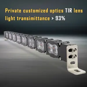 42 Inch Yellow Lens LED Light Bar 12 Volt Thin Bars Off Road Lights 4x4