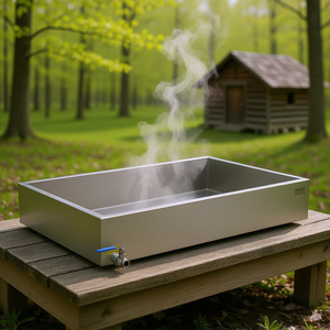 Bandeja Evaporadora de Acero Inoxidable 304 Rectangular con Válvula para Asar Miel de Arce, Uso en Exteriores - Product Image 2