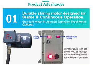 Glass Reactor with Reflux Condenser Ideal for Continuous Reaction Processes - Product Image 2