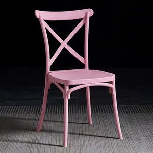 Medieval Style Restaurant Pub <b>Chair</b> Cross Back Colorful Plastic <b>Dining</b> Room Furniture <b>Chairs</b> - Product Image 3