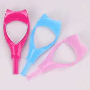 Eyelash Curling Comb 3-in-1False lashes Curler Wholesale Eyelashes Cosmetics Curve Applicator Comb Eyelash Auxiliary Baffle