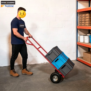 Carrello <span class=keywords><strong>a</strong></span> <span class=keywords><strong>Mano</strong></span> Verniciato <span class=keywords><strong>a</strong></span> Polvere con Capacità di 600 lb e <span class=keywords><strong>Ruote</strong></span> Pneumatiche 10 X 3.50-4 <span class=keywords><strong>per</strong></span> Trasporto in Magazzino - Product Image 2