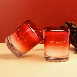 Bougie parfumée Ascendia en cire de soja dans un bocal en verre, design minimaliste, parfum floral végétal, décoration d'intérieur, durée de combustion de 40 à 60 heures - Product Image 2