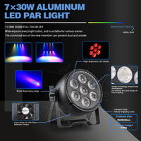Mini projecteur LED Par Can RGBW 7x30W en aluminium pour mariage, Noël, scène, lumière fine DMX DJ Luces LED Par Light pour fêtes