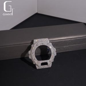 Boîtier de montre en diamant Moissanite DW6900, serti de diamants, passe le testeur de diamants, argent sterling 925, Moissanite VVS, boîtier de montre pour homme et femme - Product Image 4