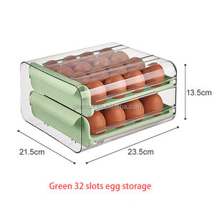 32 40 grille porte-œufs porte-œufs en plastique avec couvercle transparent réfrigérateur conteneur de stockage d'œufs blanc - Product Image 3