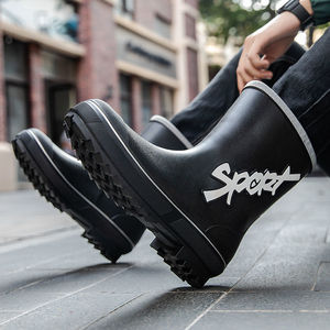 Botas de Lluvia para Hombre, Impermeables, Suaves, de Media Pantorrilla, Antideslizantes, para Cocina y Trabajo, Ligeras y Duraderas, de Goma - Product Image 5