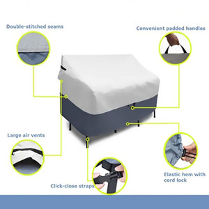 Funda Protectora Impermeable y Antipolvo de Tela Oxford 420D para Sofá Doble, Protector de Muebles de Exterior para Sofá, Banco, Mesa y Silla - Product Image 3
